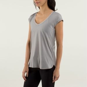 Lululemon Track Tee V-Neck Cap Sleeve 6